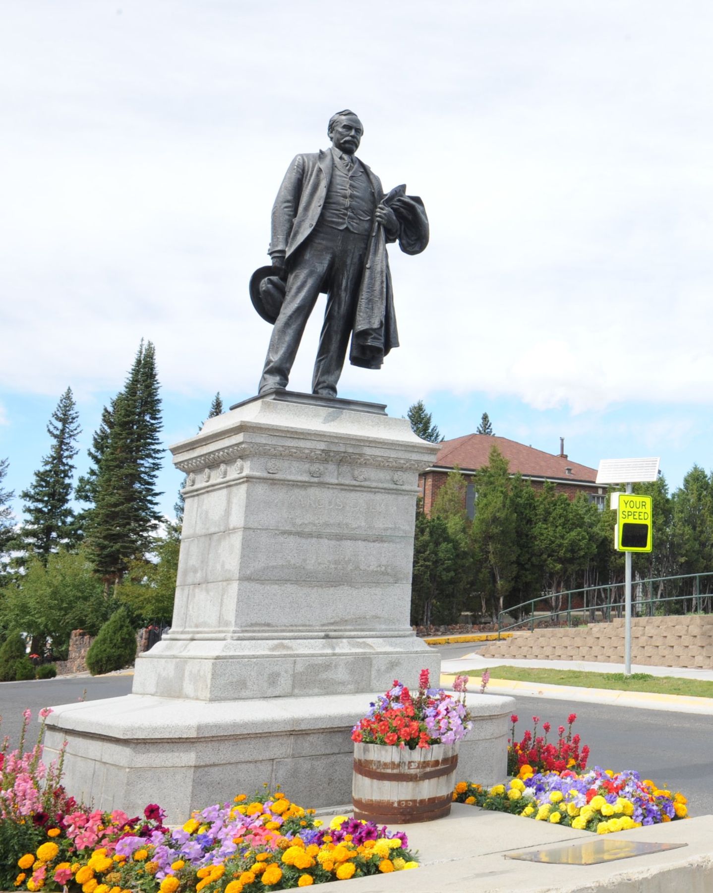Bronze statue of Copper King Marcus Daly by Augustus Saint-Gaudens, at Montana Tech in Butte